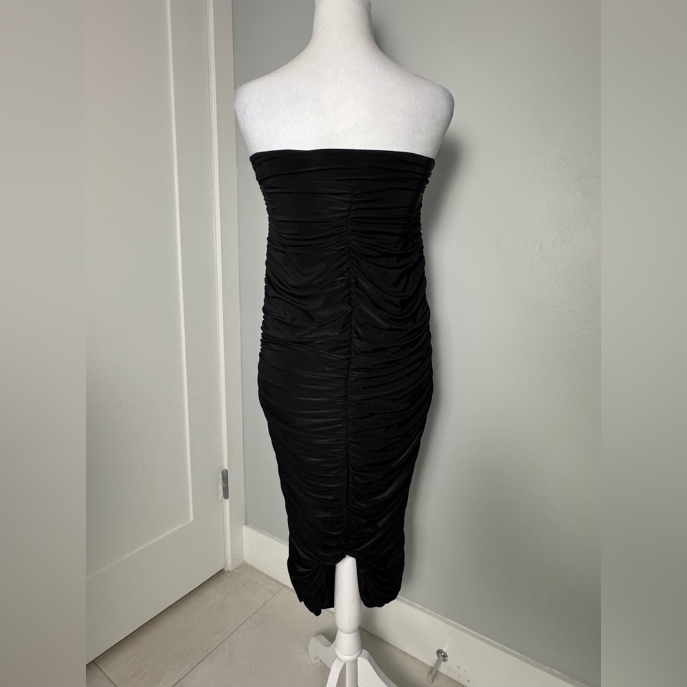 Club L London Slinky Bandeau Maxi Dress with Split in Back/ Size 6 - Picture 4 of 7